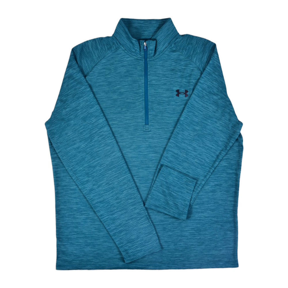 UA MEN L/S H-ZIPPER 1382797-464 GRNS S (IRW)