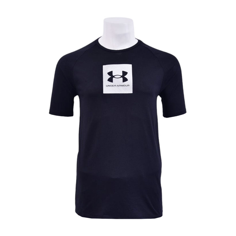UA MEN S/S R-NECK SHIRT 1380785-001 BLK L (IRS)