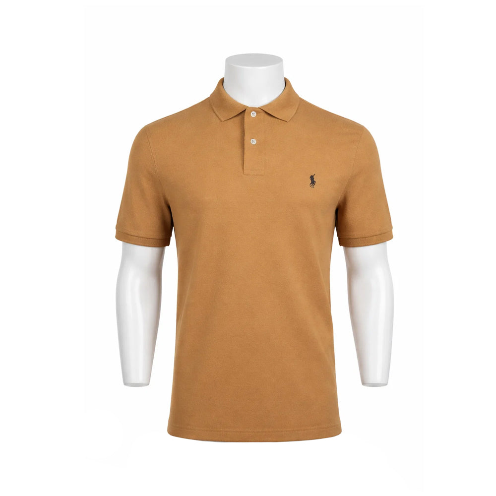 RL.MEN S/S POLO SHIRT 275054 KHAKI M (IRS)