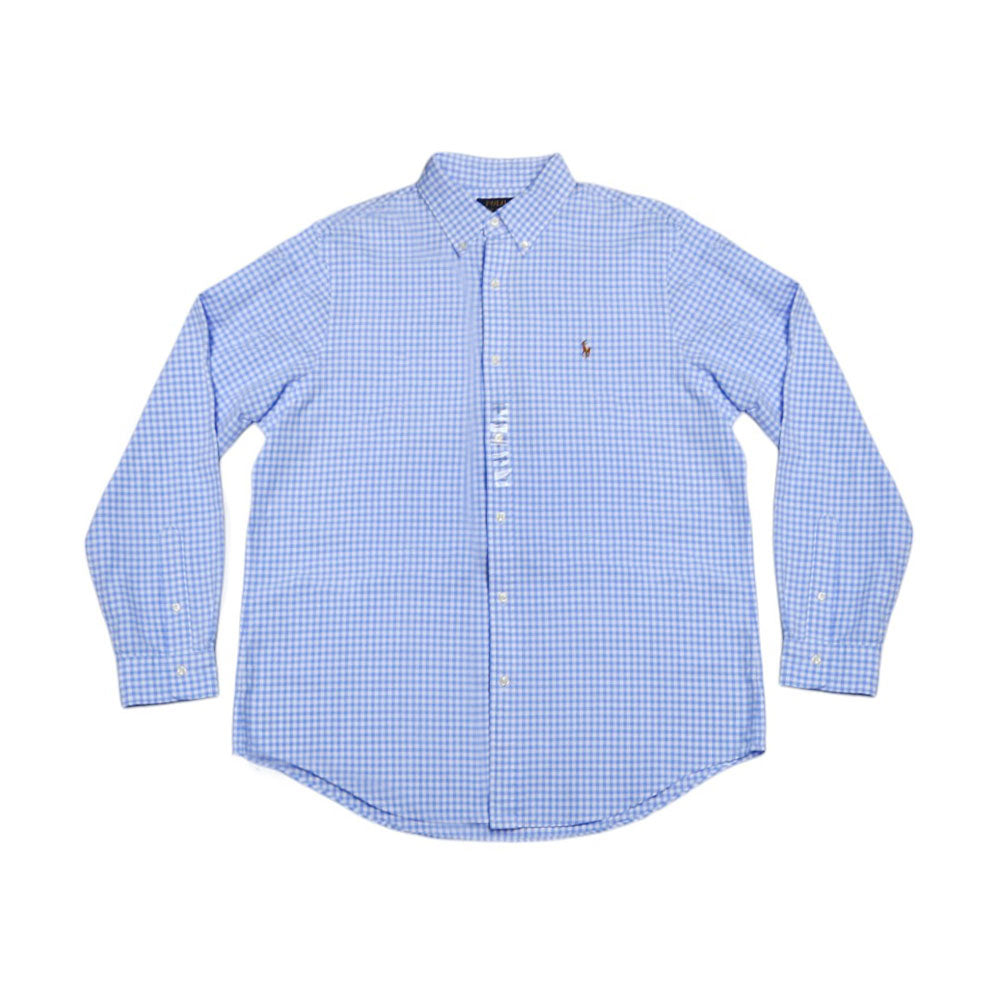RL MEN L/S D-SHIRT 021019 BLU XL (IRS)