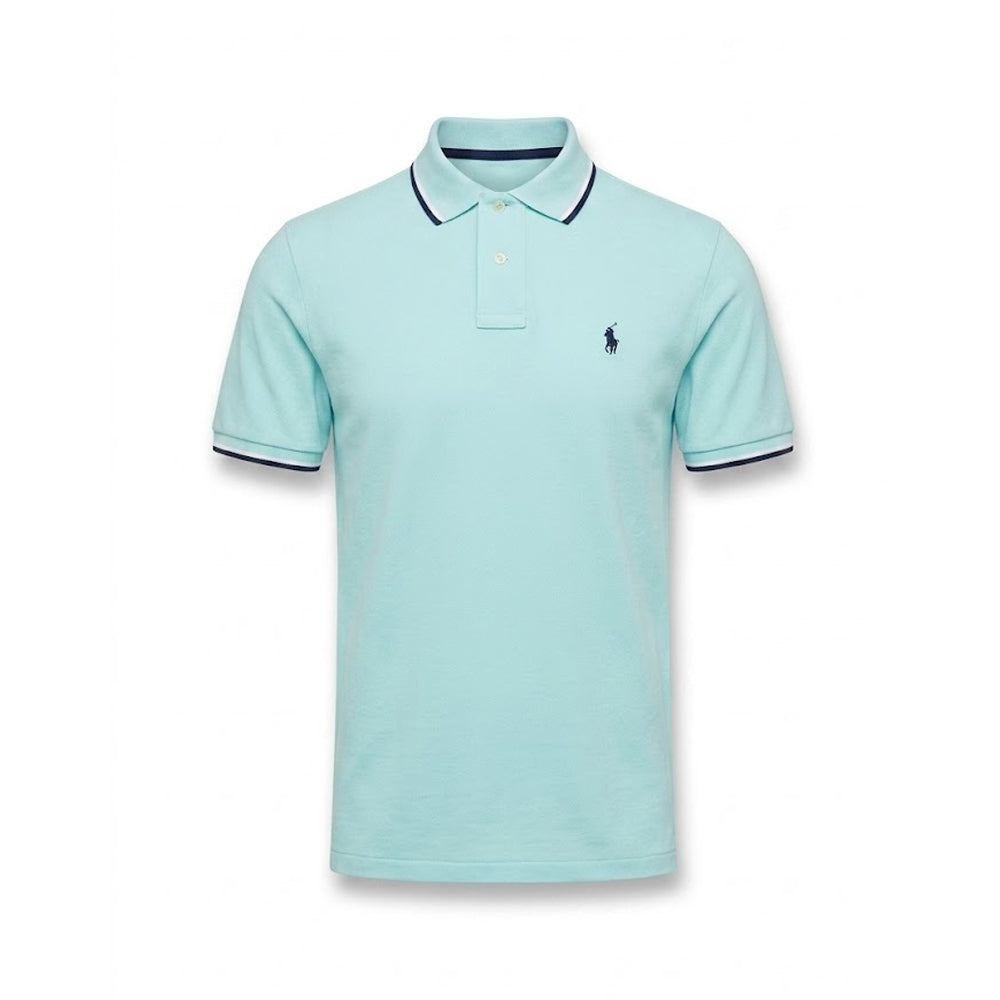 RL MEN S/S POLO SHIRT 079008 AQUA S (IRS)