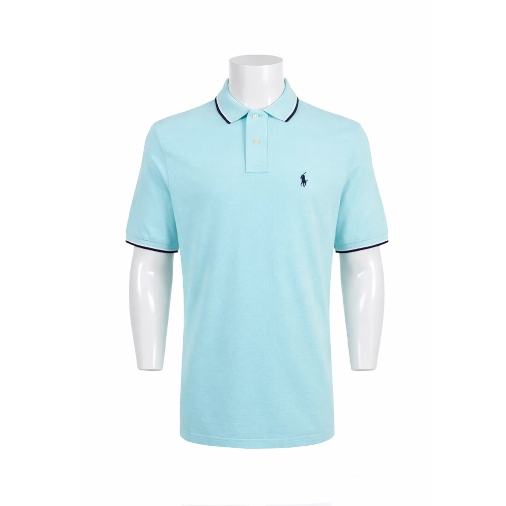 RL MEN S/S POLO SHIRT 079008 AQUA L (IRS)