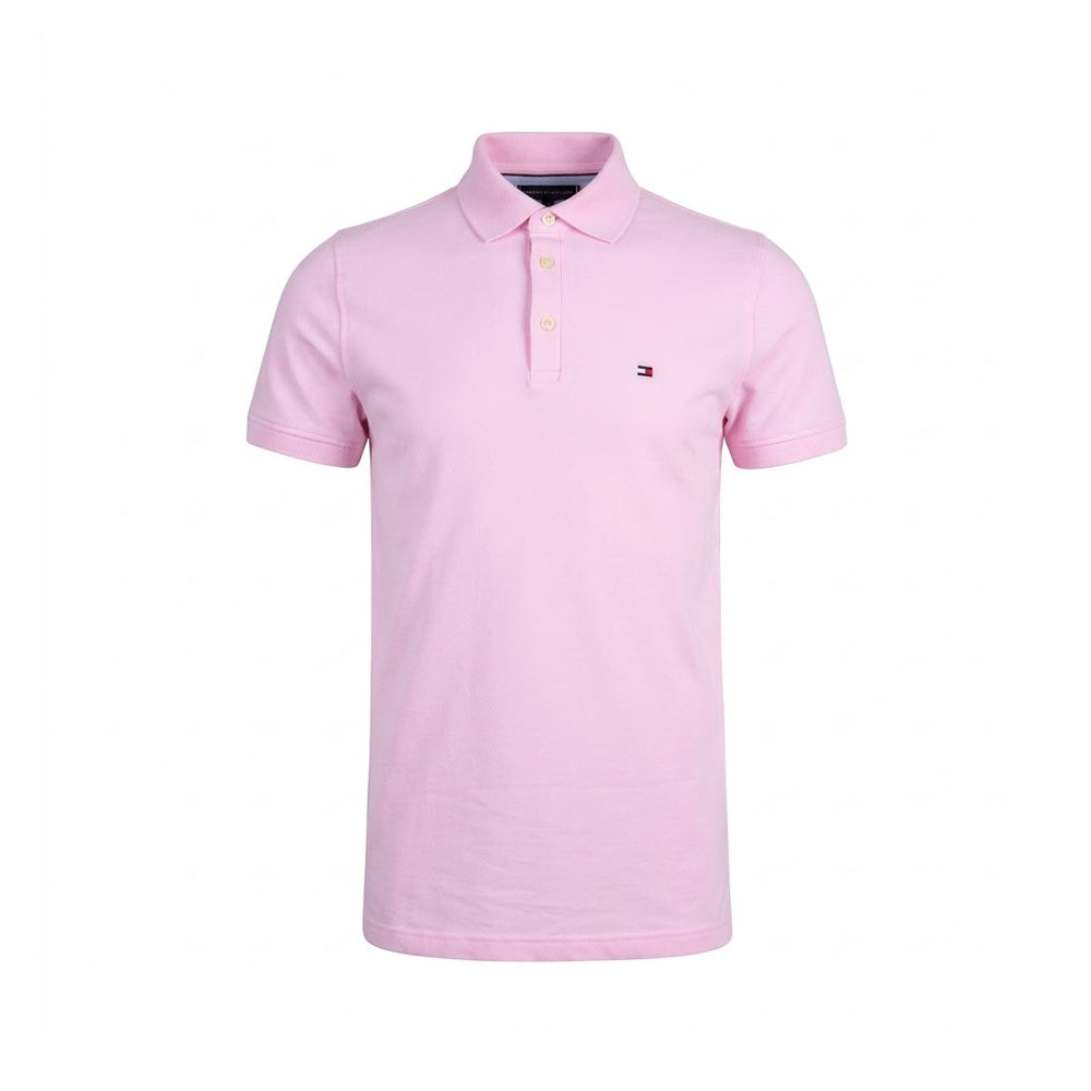 TH. MEN S/S POLO SHIRT 78JA572-680 PINK M (IRS)