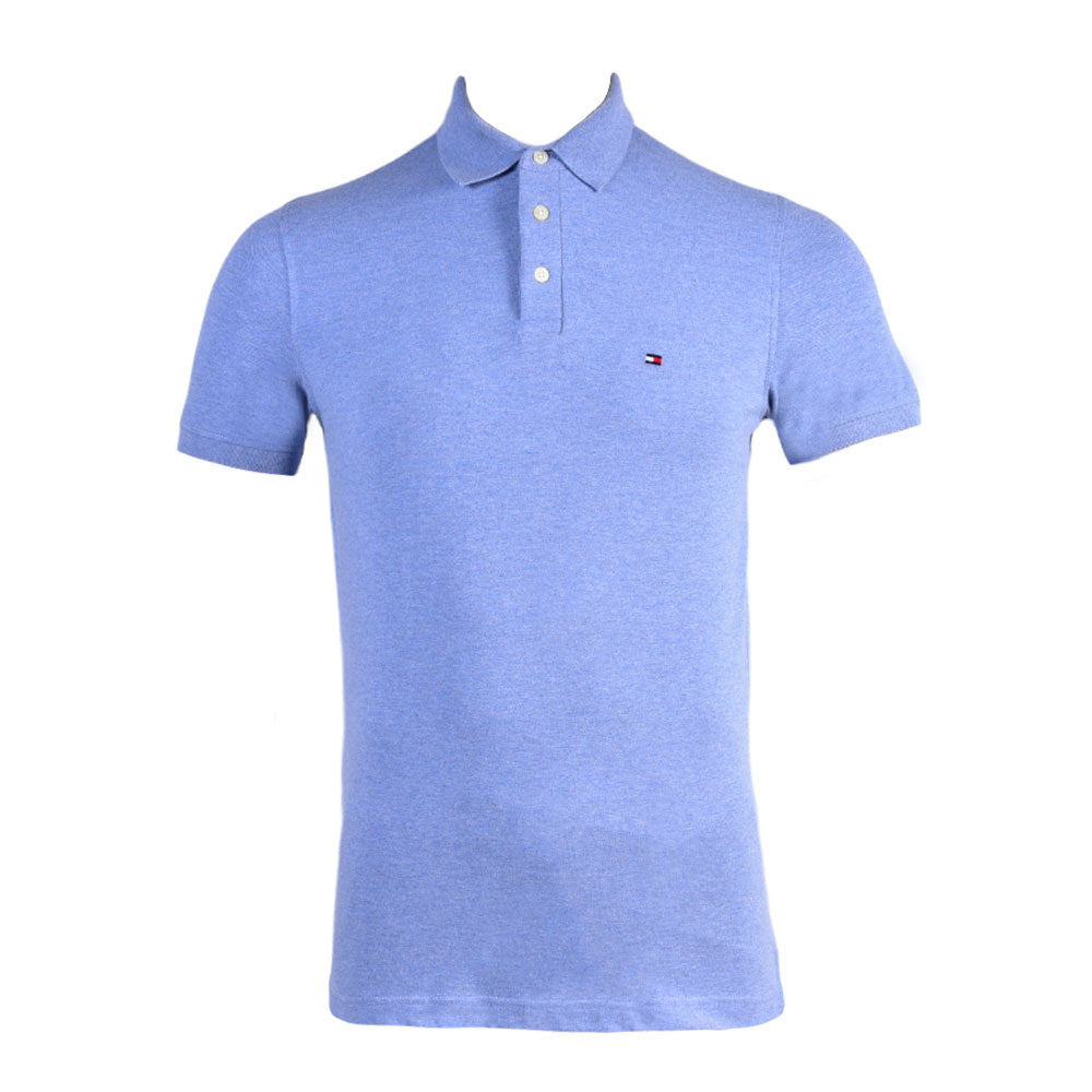 TH. MEN S/S POLO SHIRT 78JA598-421 BLU M (IRS)