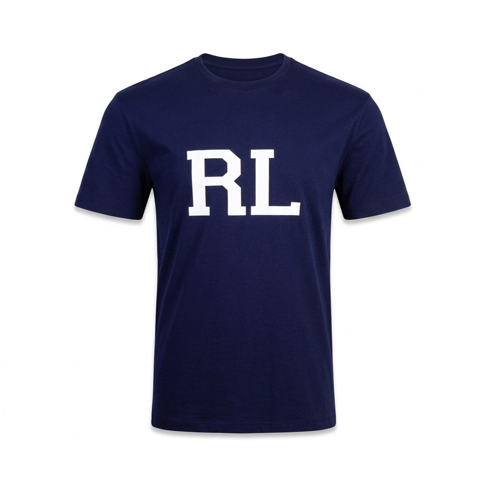 RL.MEN S/S R.NECK SHIRT 972035 NVY M (IRS)
