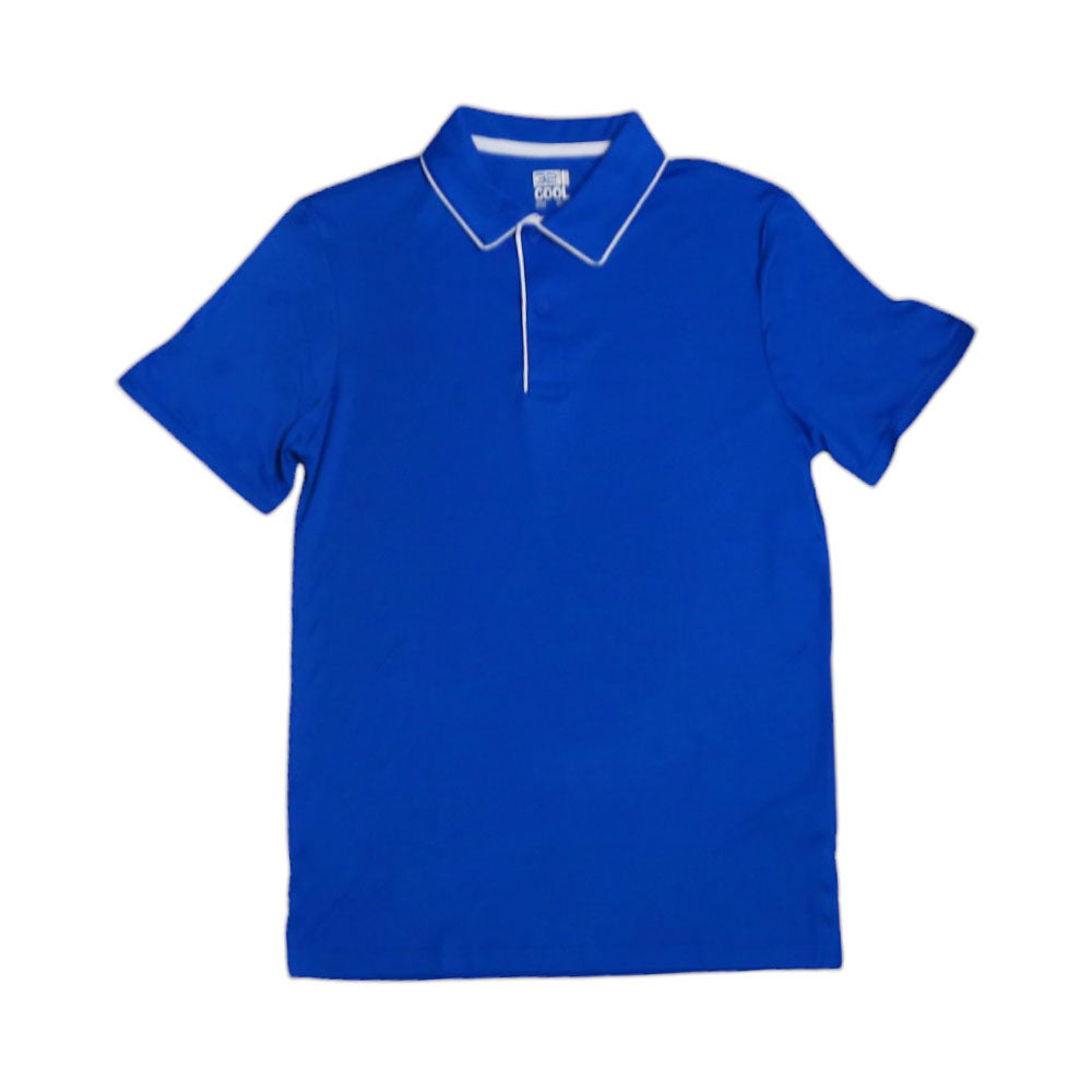 COOL MEN S/S POLO SHIRT W84RT-509 BLU L (IRS)