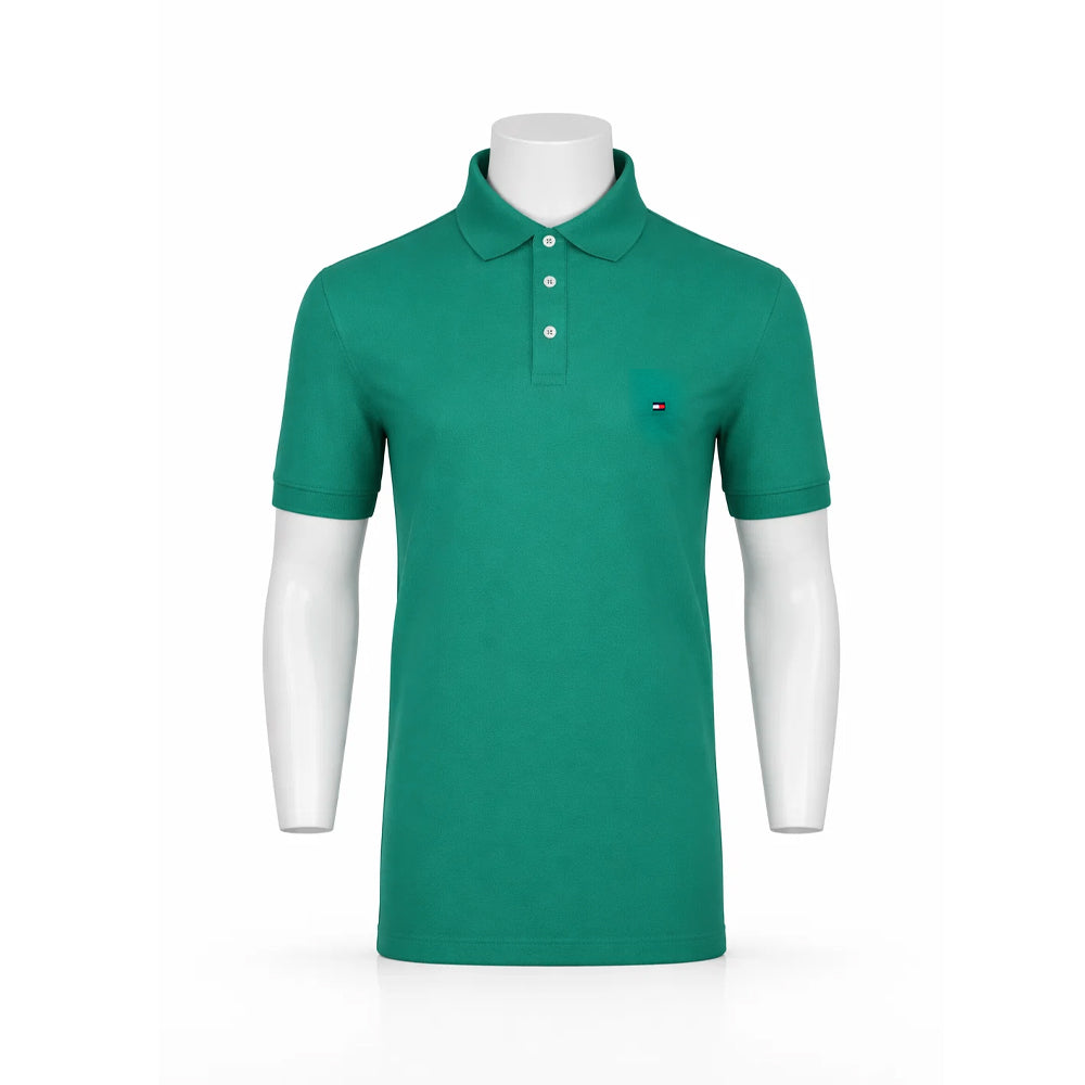 TH MEN S/S POLO SHIRT 78JA598-322 GRN XL (IRS)