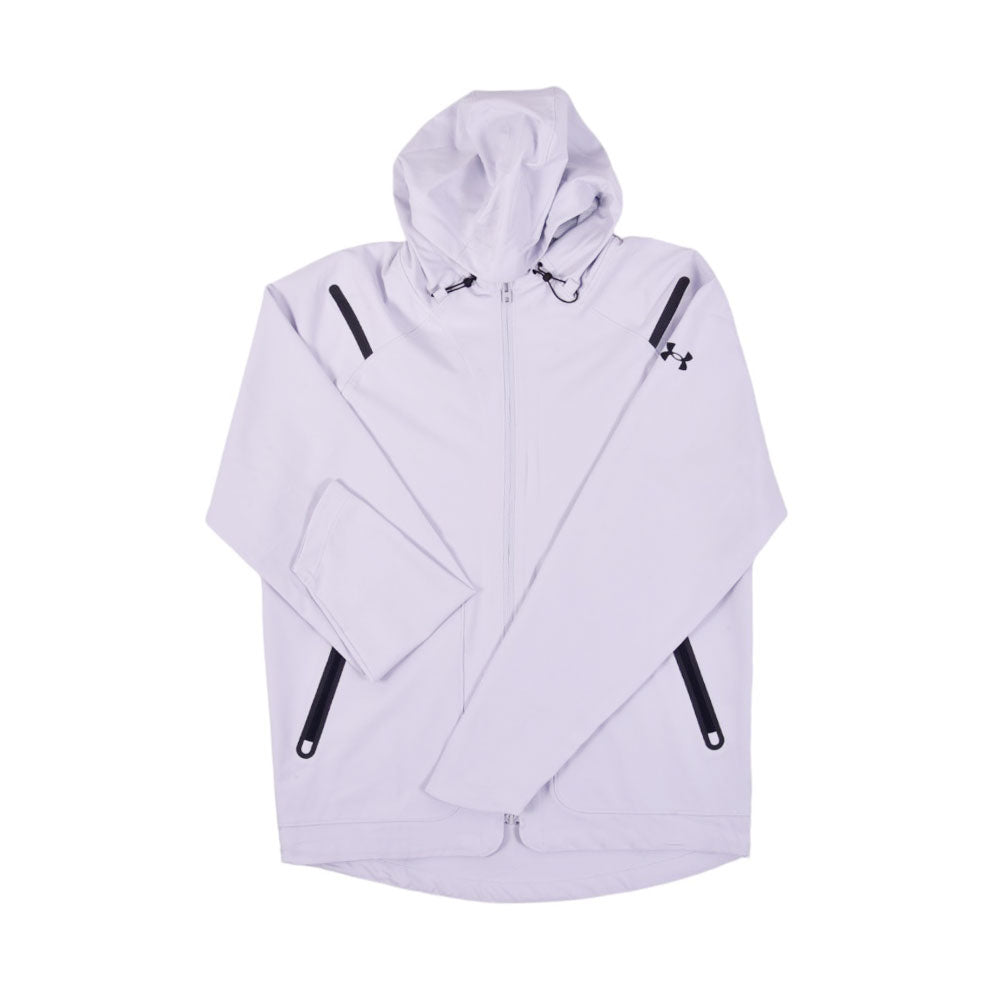 UA MEN L/S ZIPPER HOODIE 1370494-014 GRY M (IRW)