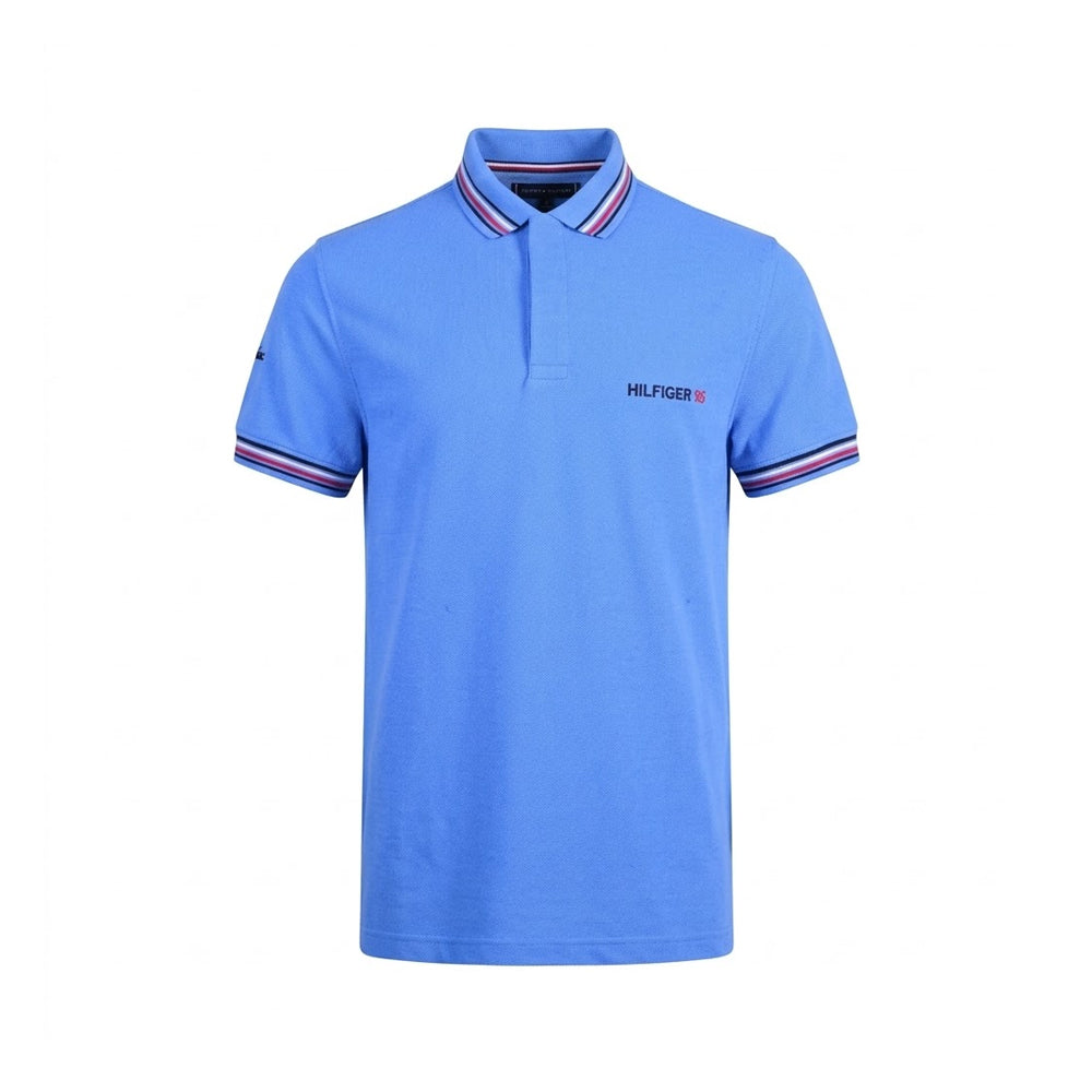 TH MEN S/S POLO SHIRT MW34768-400 BLU M (IRS)