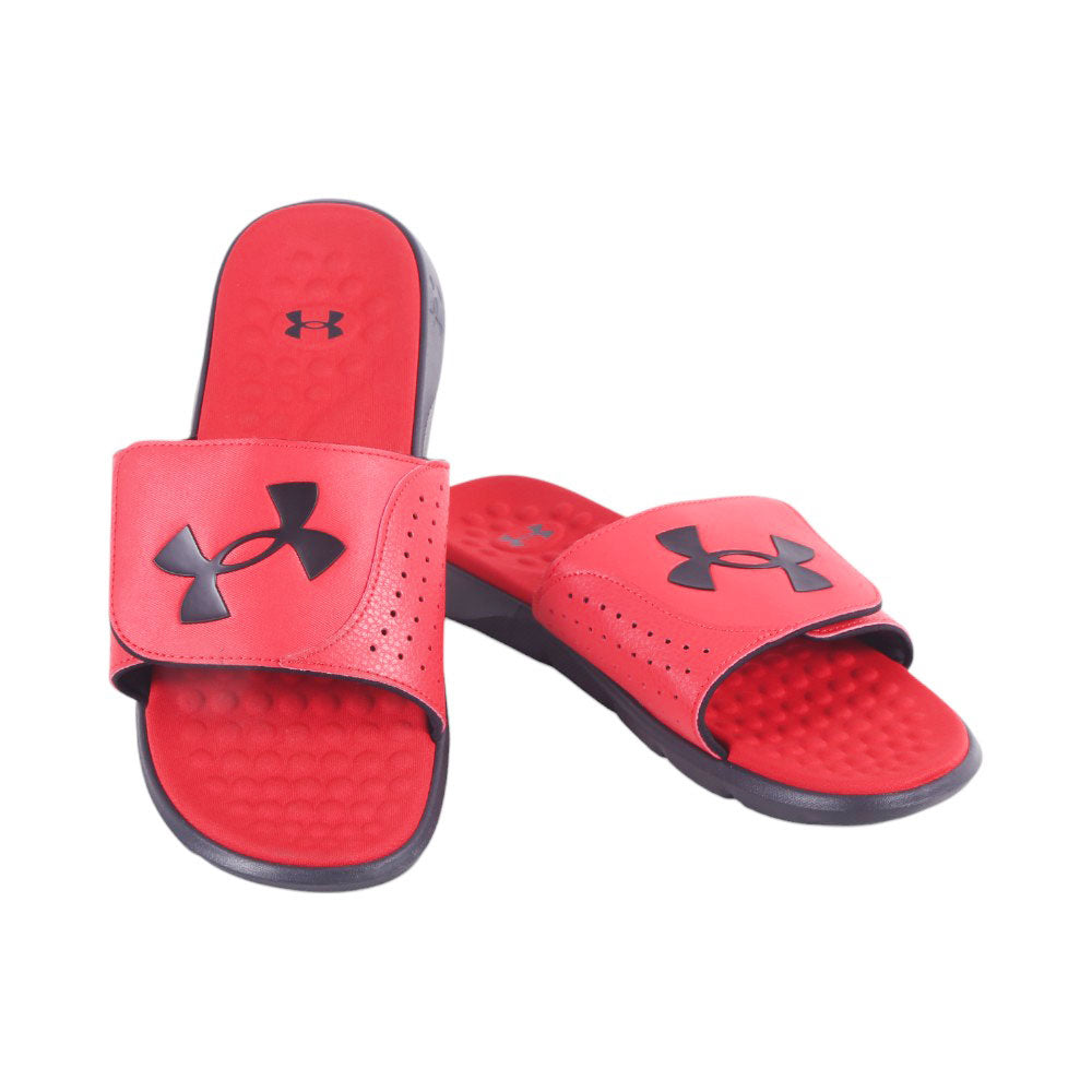 UA MEN SLIDE 3026023-600 RED 10 (IR)