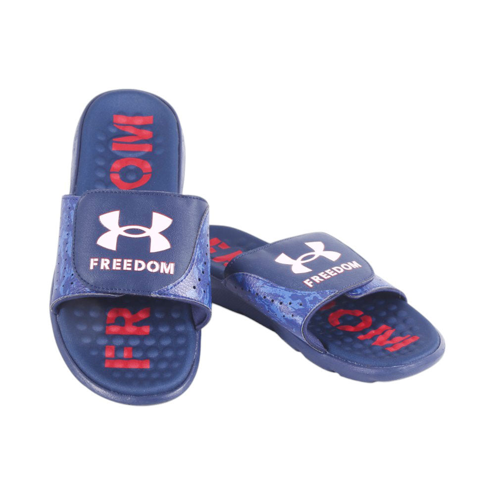 UA MEN SLIDE 3026152-400 NVY 10 (IR)