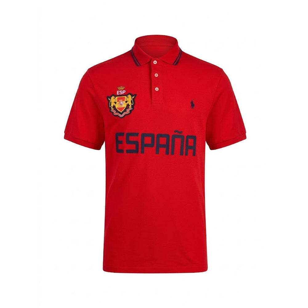 RL MEN S/S COUNTRY POLO SHIRT 670001 RED L (IRS)