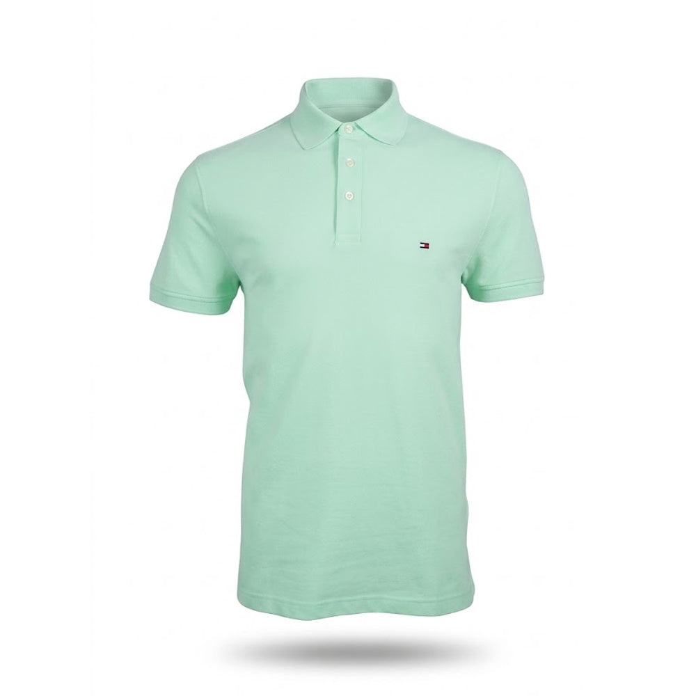 TH MEN S/S POLO SHIRT MW32347-307 GRN M (IRS)