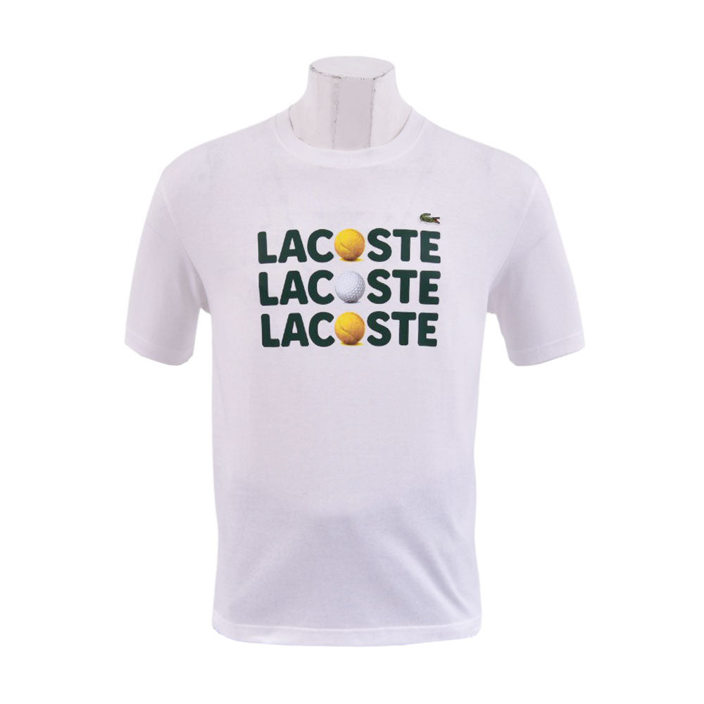 LAC MEN S/S R.NECK SHIRT TH7370-001 WHT M (IRS)