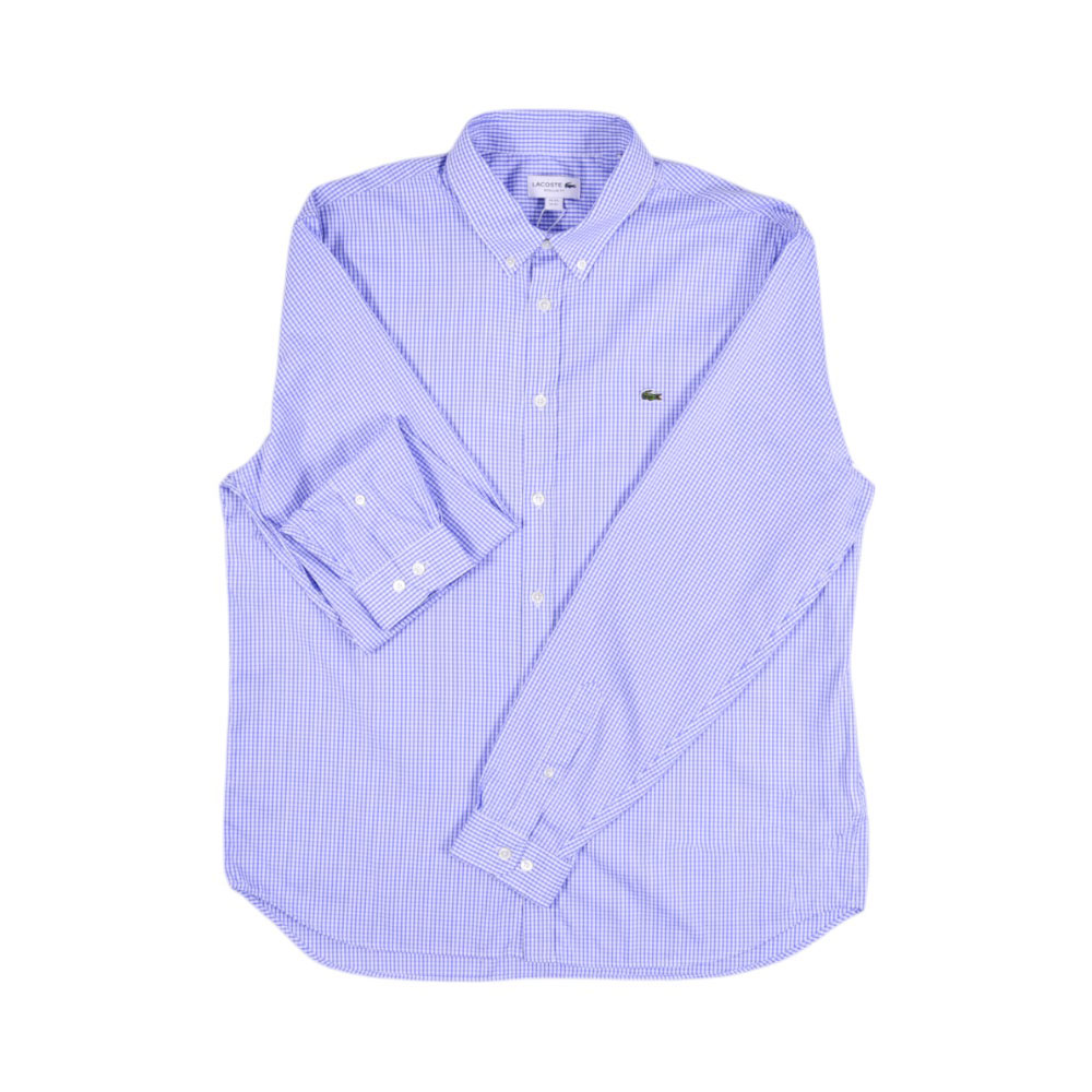 LAC MEN L/S DRESS SHIRT CH2932-F62 BLU/WHT S (IR)