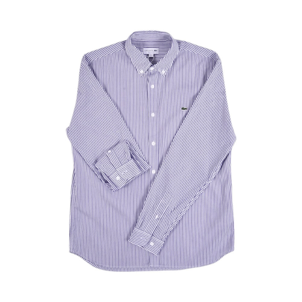 LAC MEN L/S DRESS SHIRT CH2936-522 WHT/NVY M (IR)