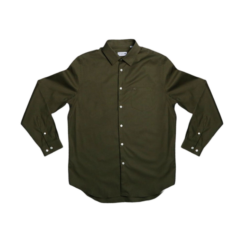 LAC MEN L/S DRESS SHIRT CH8522-316 GRN M (IR)