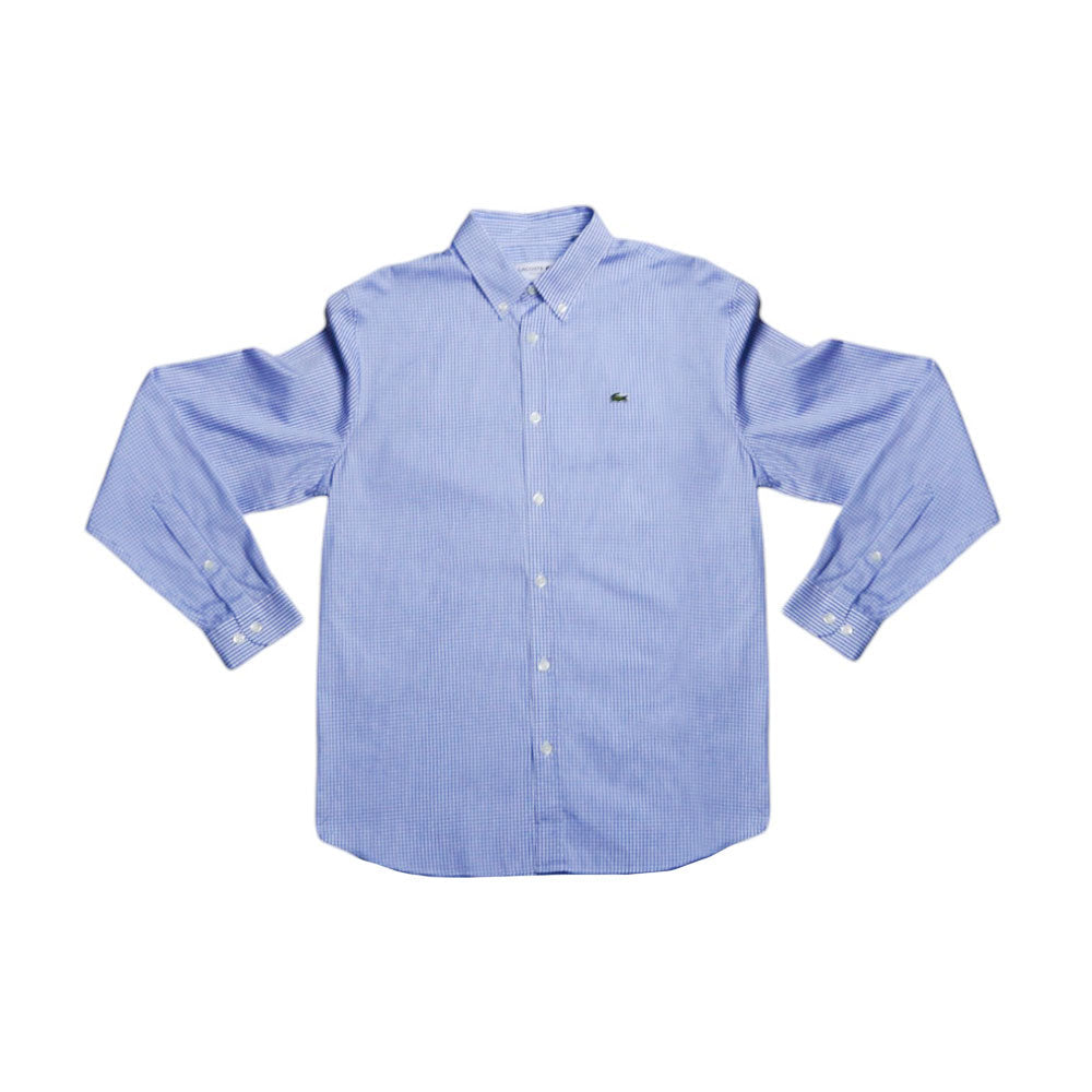 LAC MEN L/S BUTTONDOWN SHIRT CH2932-F62 BLU/WHT M (IRS)