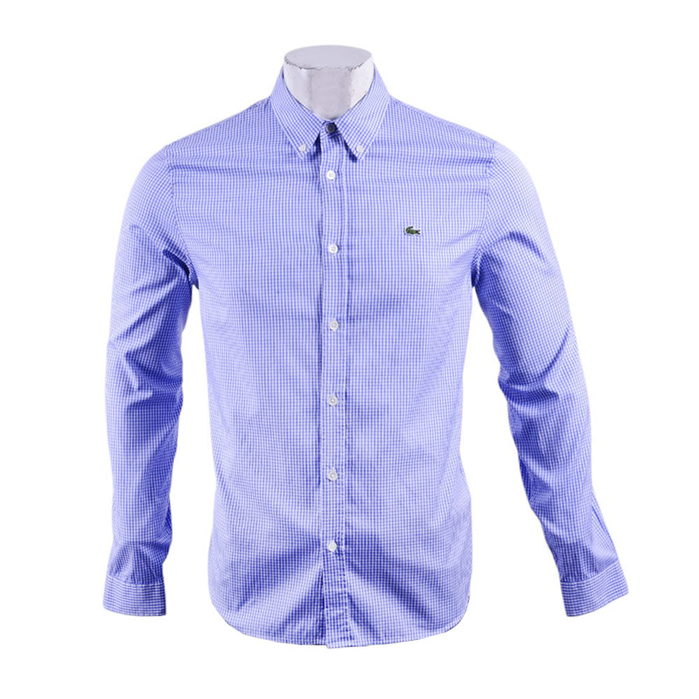 LAC MEN L/S BUTTONDOWN SHIRT CH2932-F62 BLU/WHT M (IRS)