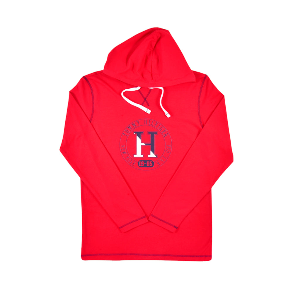 TH.MEN L/S HOODIE 09T4197608 RED M (IRW)