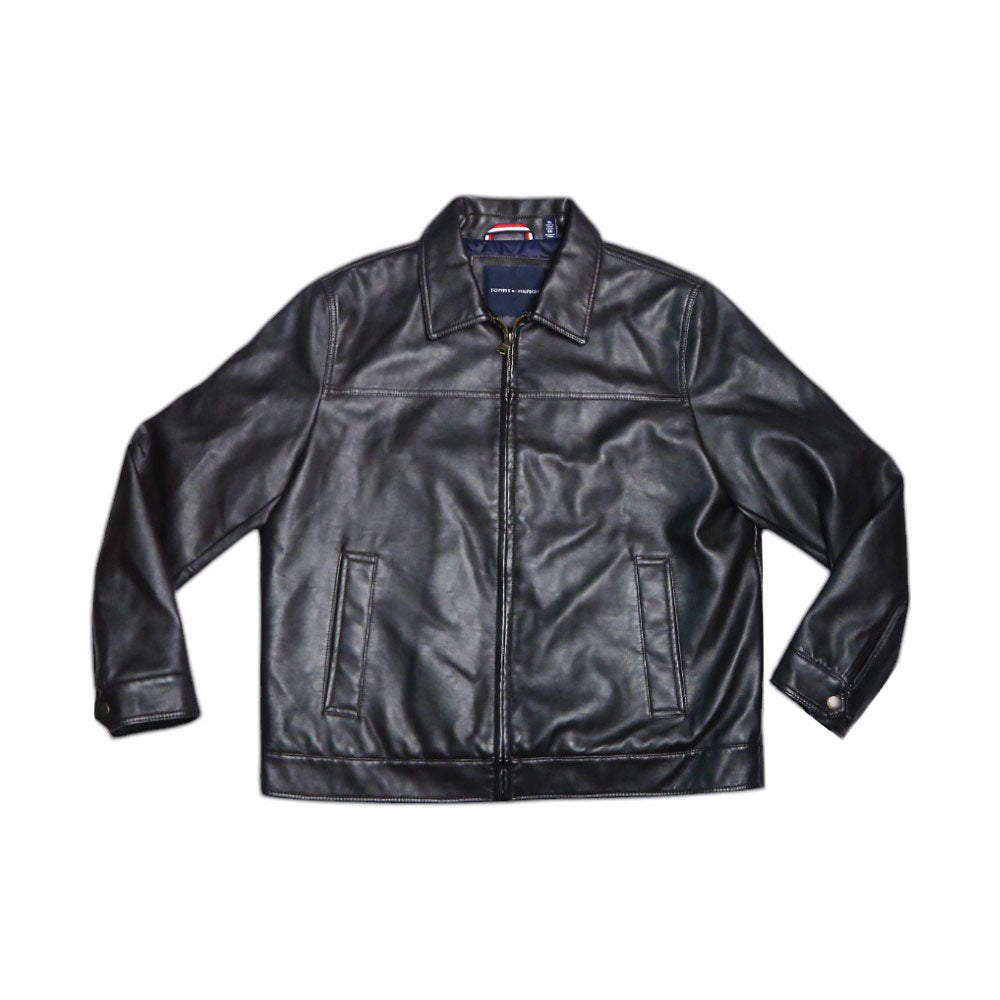 TH.MEN L/S LEATHER JACKET 158AU855 BRN L (IRW)