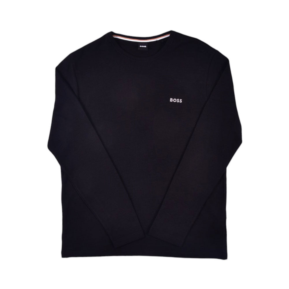 HB MEN L/S R.NECK SHIRT 50479387-001 BLK L (IR)