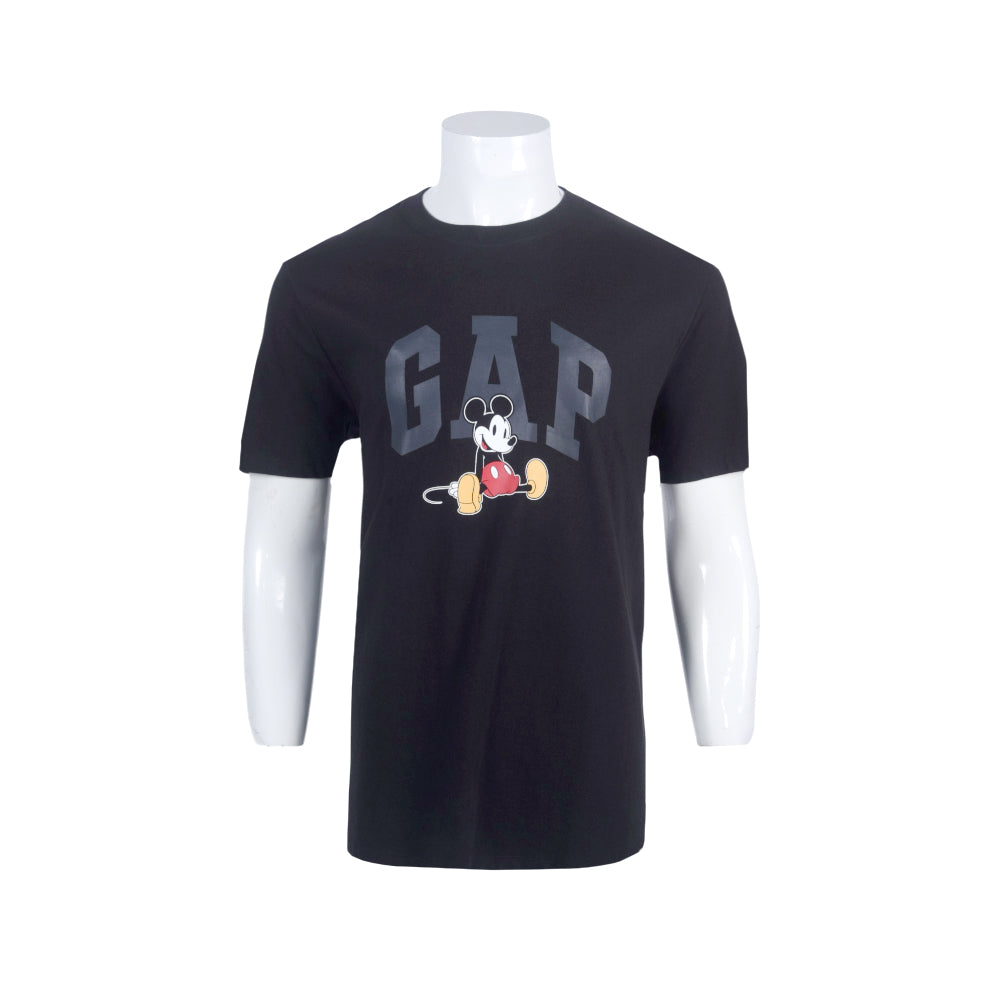 GAP MEN S/S R-NECK SHIRT 626446 BLK L (IRW)