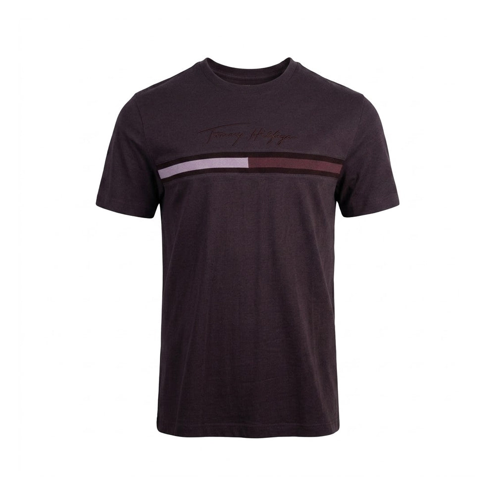 TH MEN S/S R-NECK SHIRT 78JB688-201 BRN M (IR)
