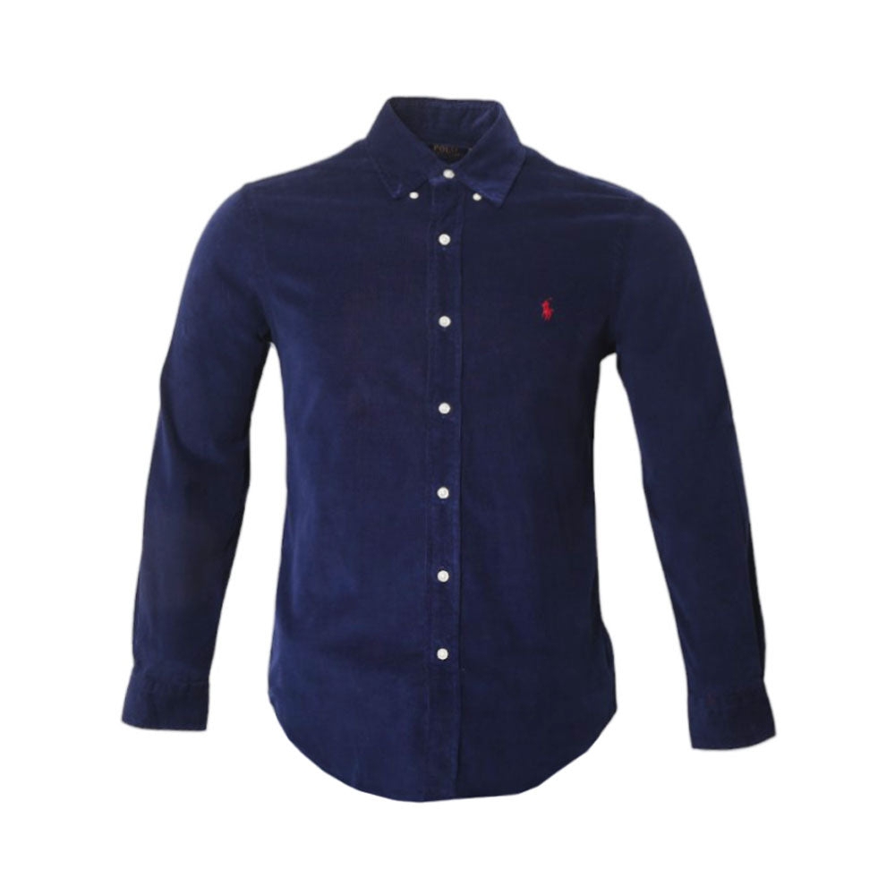 RL MEN L/S CORDUROY SHIRT 684014 NAVY S (IRW)