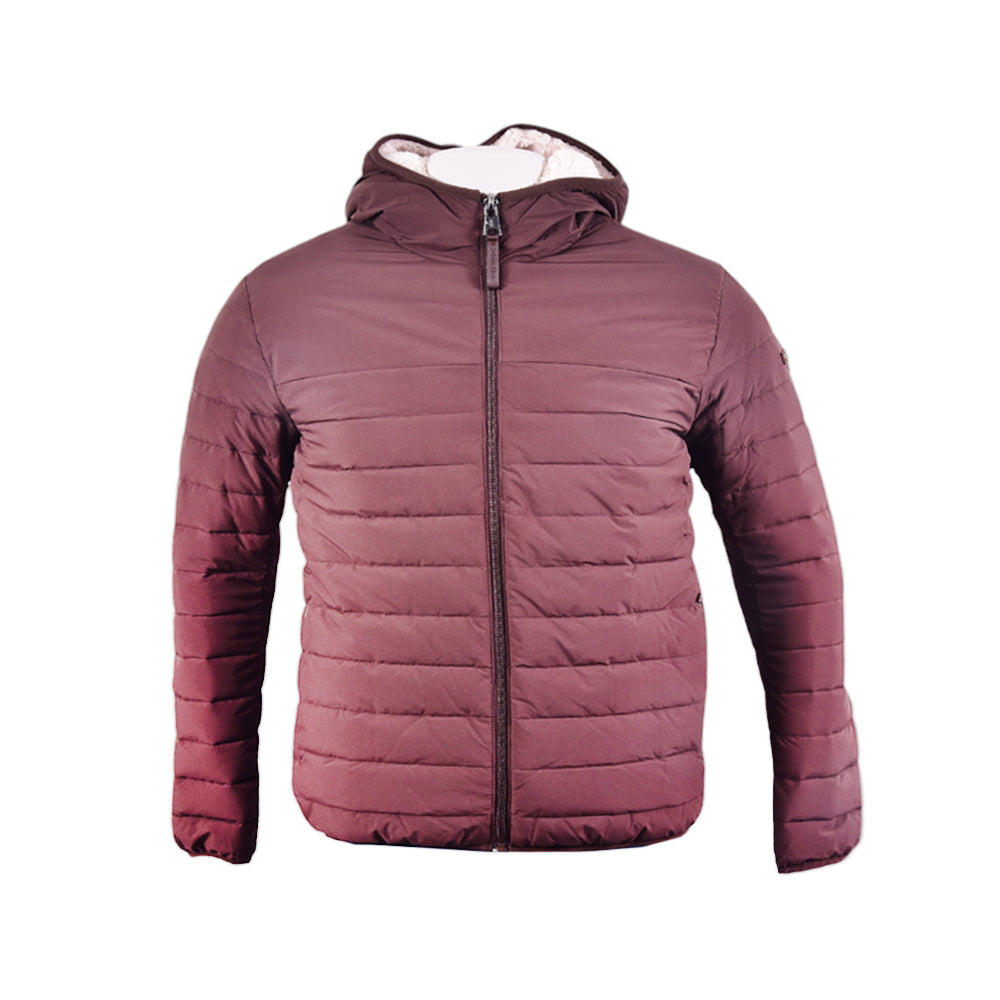 CK MEN L/S PUFFER JACKET W-HOOD CM155780 BRN M (IRW)