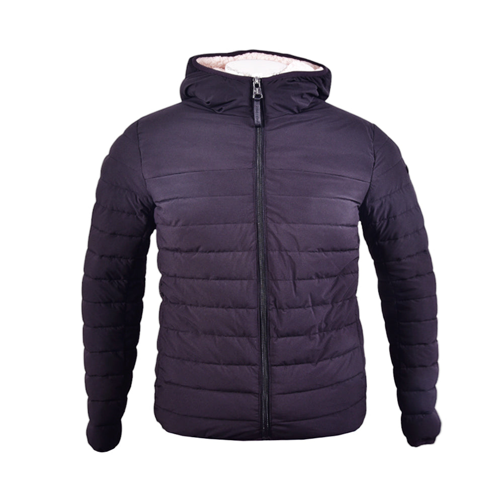 CK MEN L/S PUFFER JACKET W-HOOD CM155780 BLK L (IRW)
