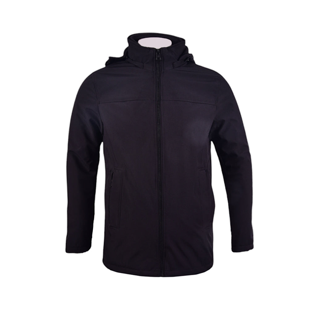 CK MEN L/S SOFT SHELL JACKET W-HOOD CM024493 BLK L (IRW)