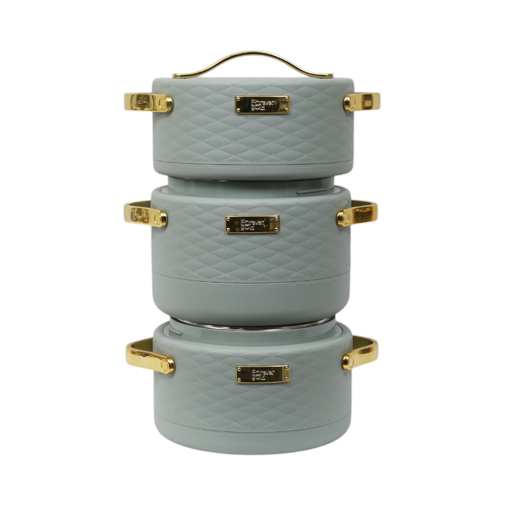 HOT POT SET 3PC FOREVER GOLD EHP GREEN