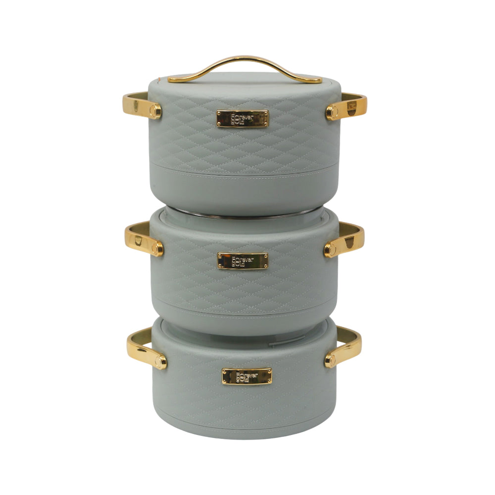 HOT POT SET 3PC FOREVER GOLD EHP GRAY