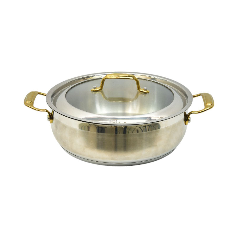 WOK AUTUMN BERGHOME 5.5 LTR GOLDEN HANDLE