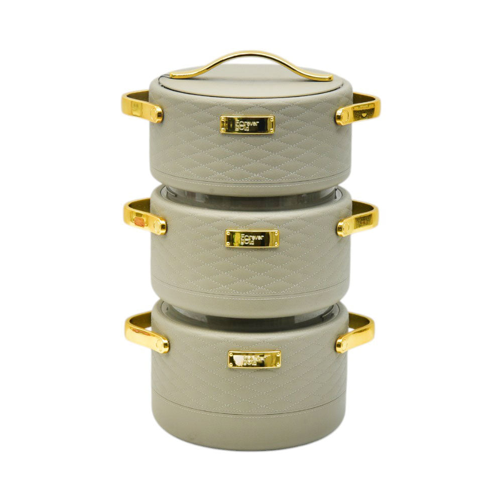 HOT POT SET 3PC FOREVER GOLD EHP WARM GRAY