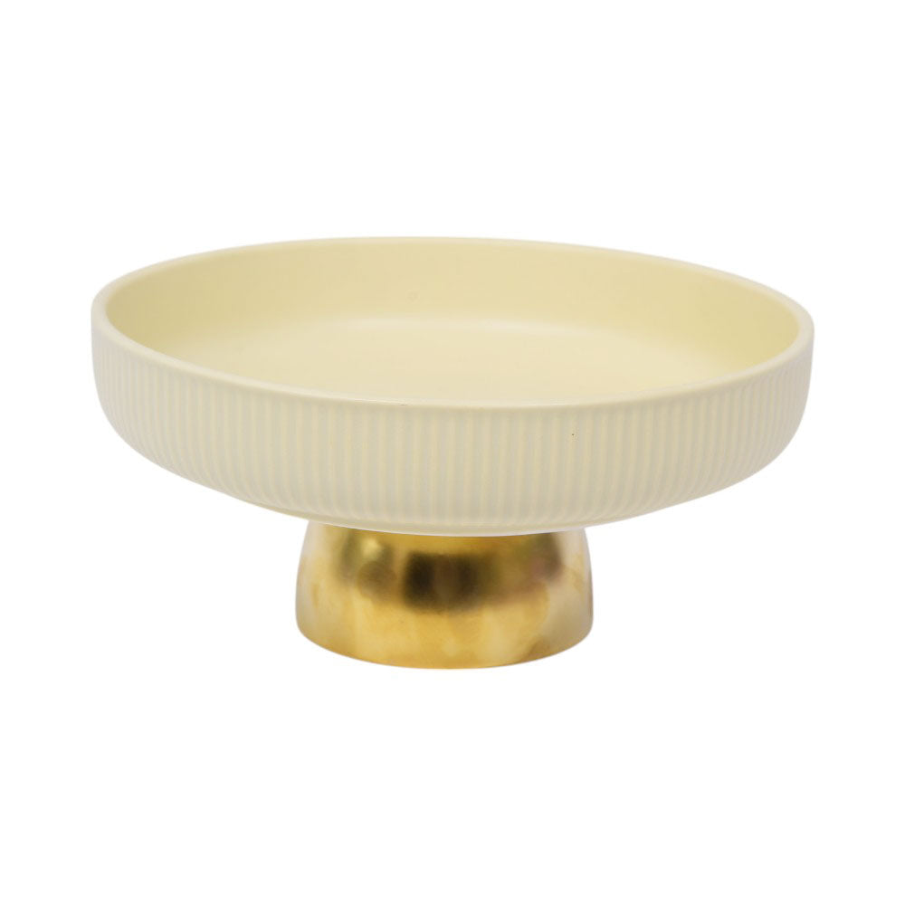 BOWL FOOTED CERAMIC 10 INCH DISTLJ-24 OFF-WHITE