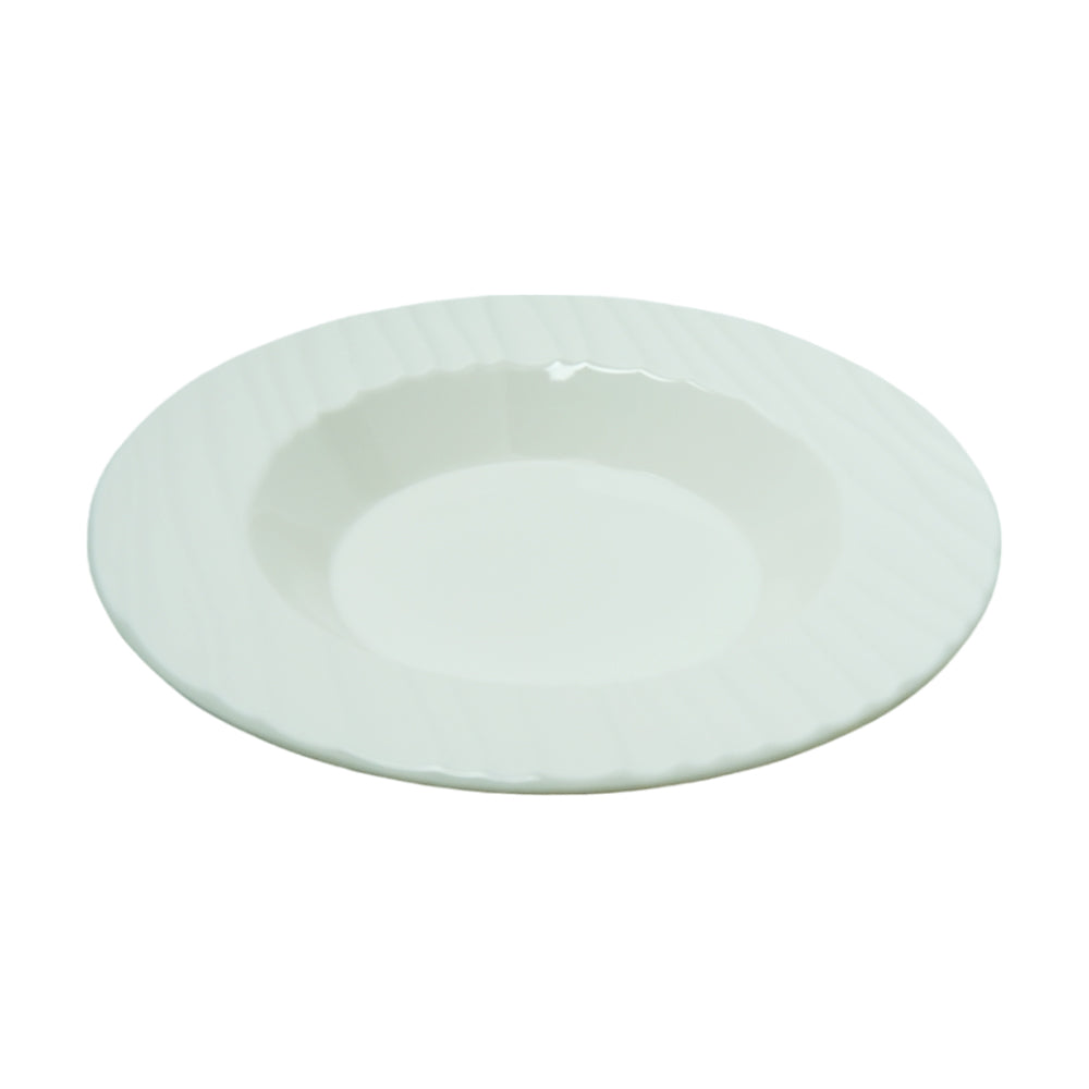PLATE DEEP LARGE MARQUEE PEARL WHITE