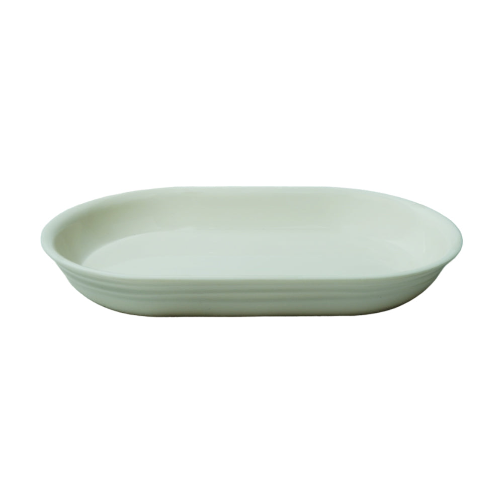 DISH RECTANGULAR MEDIUM MARQUEE PEARL WHITE