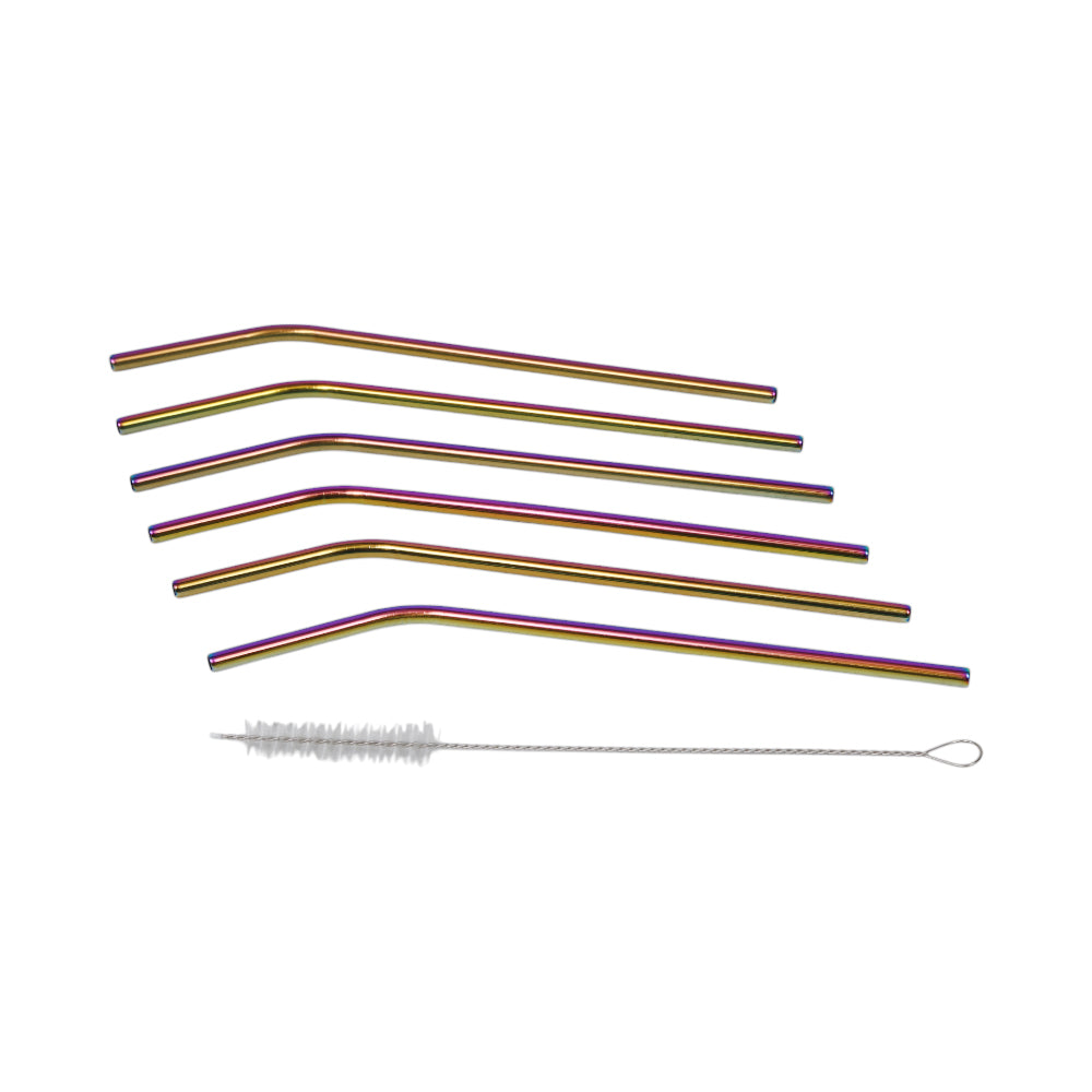 STRAW STEEL 7PC SET RAINBOW