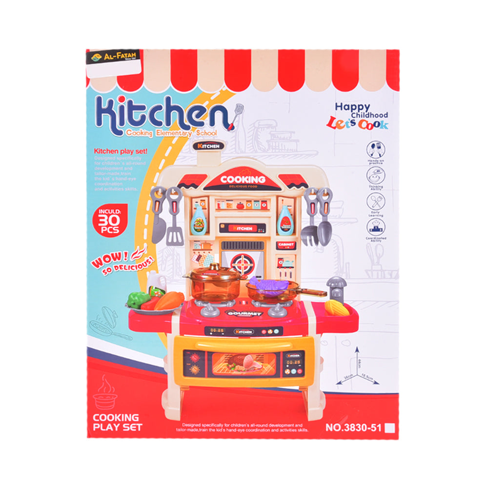 3830-52 MUSICAL KITCHEN SET 30PCS – Al-Fatah