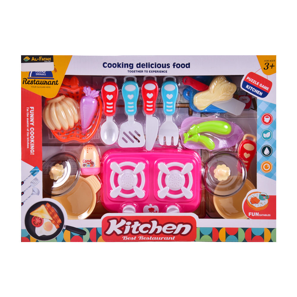 887-2 KITCHEN SET PINK