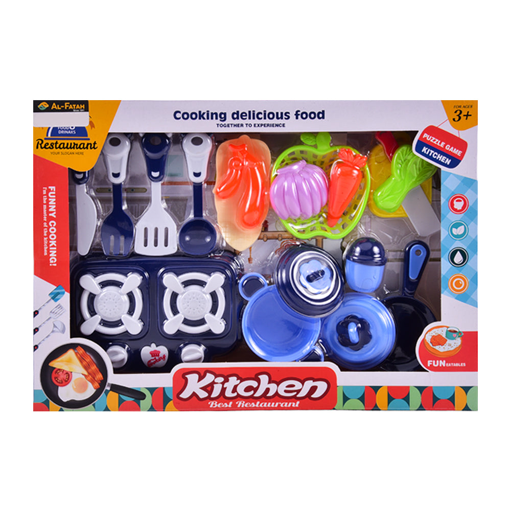 887-3 KITCHEN SET BLUE