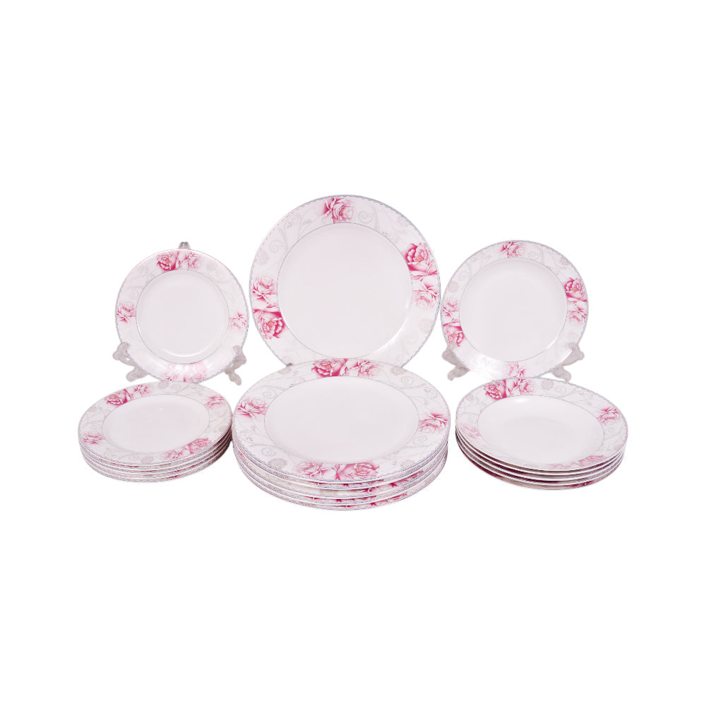 PLATE SET 18PC BONE CHINA X004