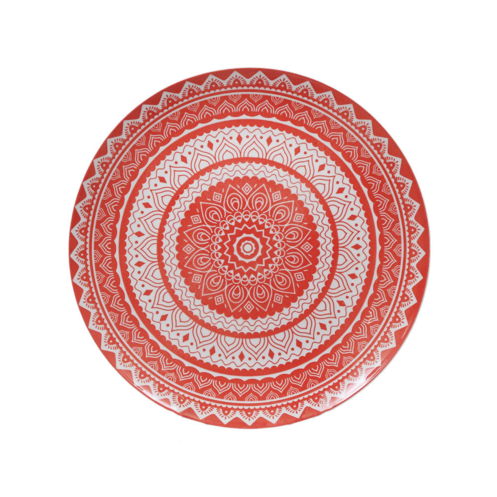 PLATE DINNER COLOR FULL RED
