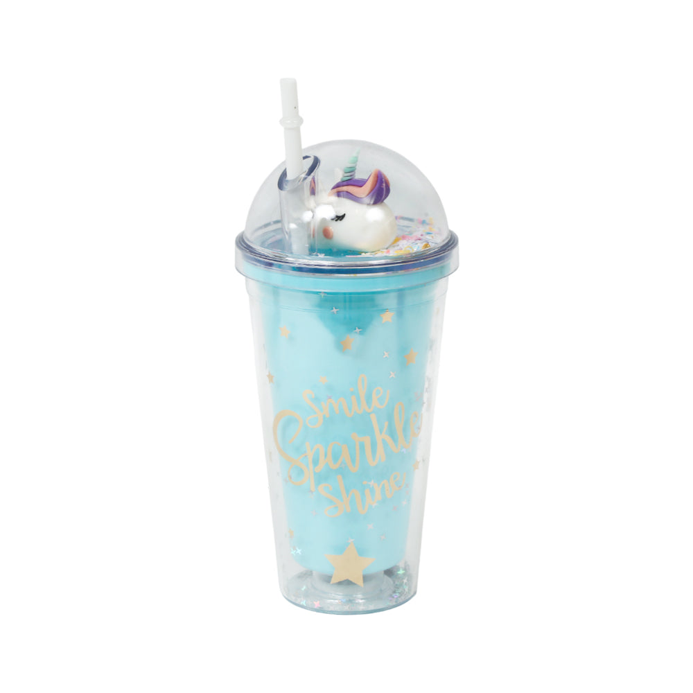 MUG WITH STRAW ACRYLIC 450ML IR JL45090-2