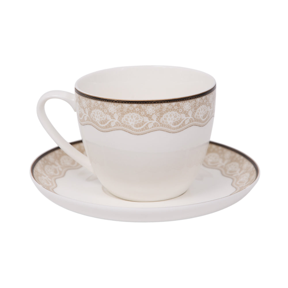CUP & SAUCER BONE CHINA 146-02660 MT (Pack 6)