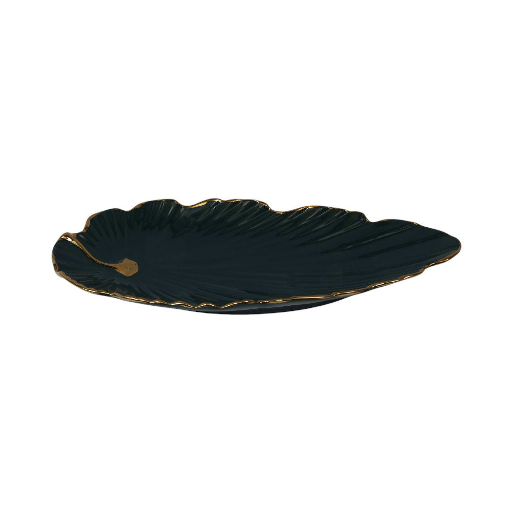 DISH PORCELAIN LEAF GREEN YLG0212-G