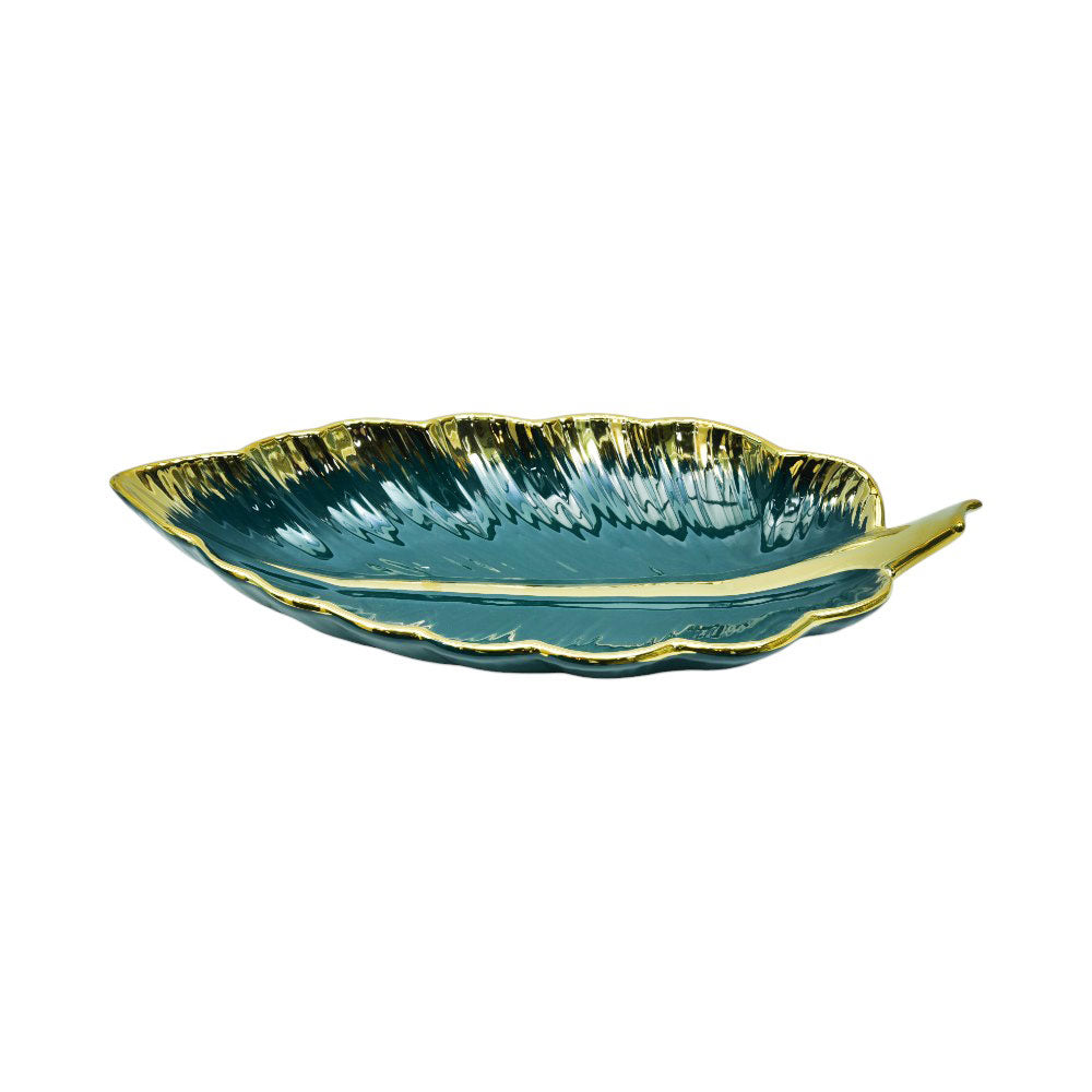 DISH PORCELAIN LEAF GREEN YLG0191-G
