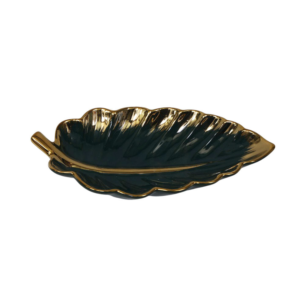 DISH PORCELAIN LEAF GREEN YLG0190-G